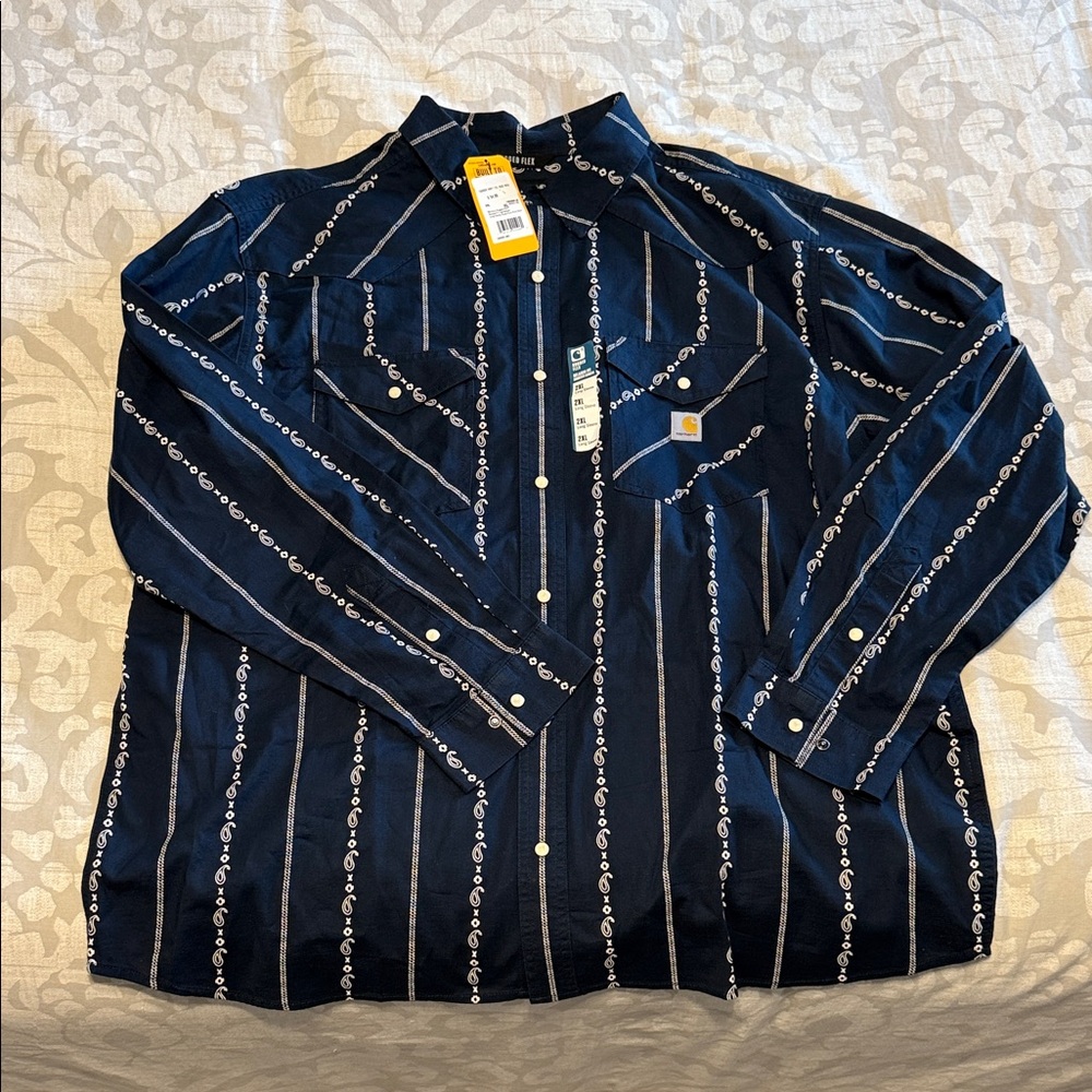 Carhartt Montana Rugged Flex Relax Fit Lightweight long sleeve snap front 2xl